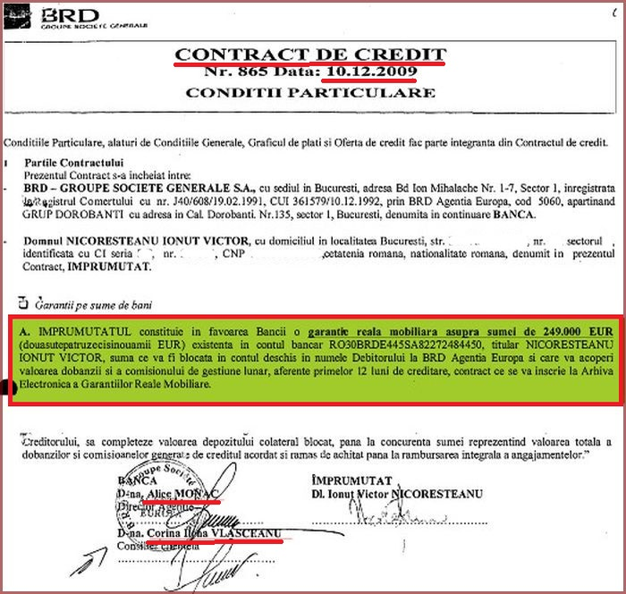Contract de credit
