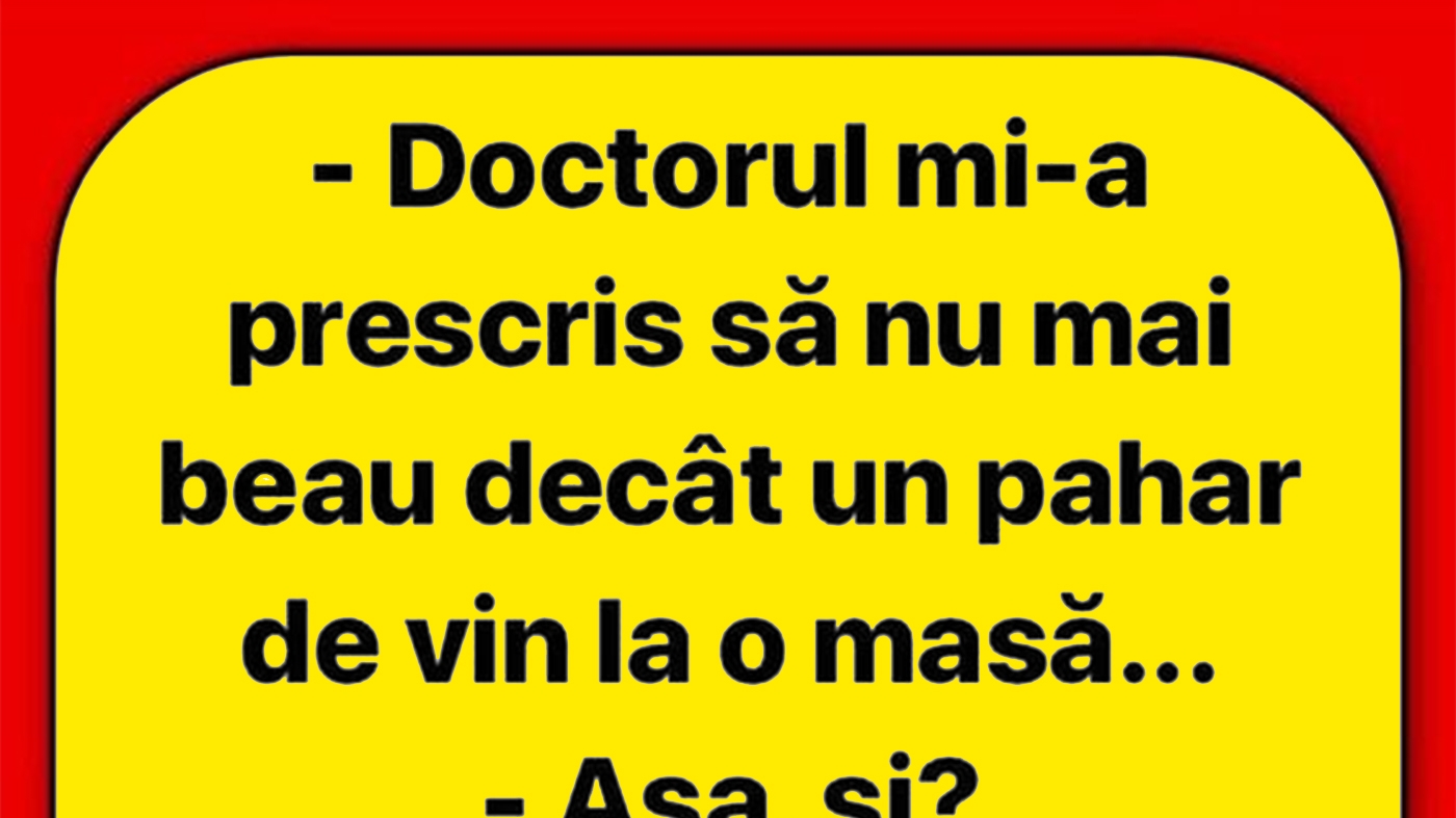 BANCUL ZILEI | Un pahar de vin la masă