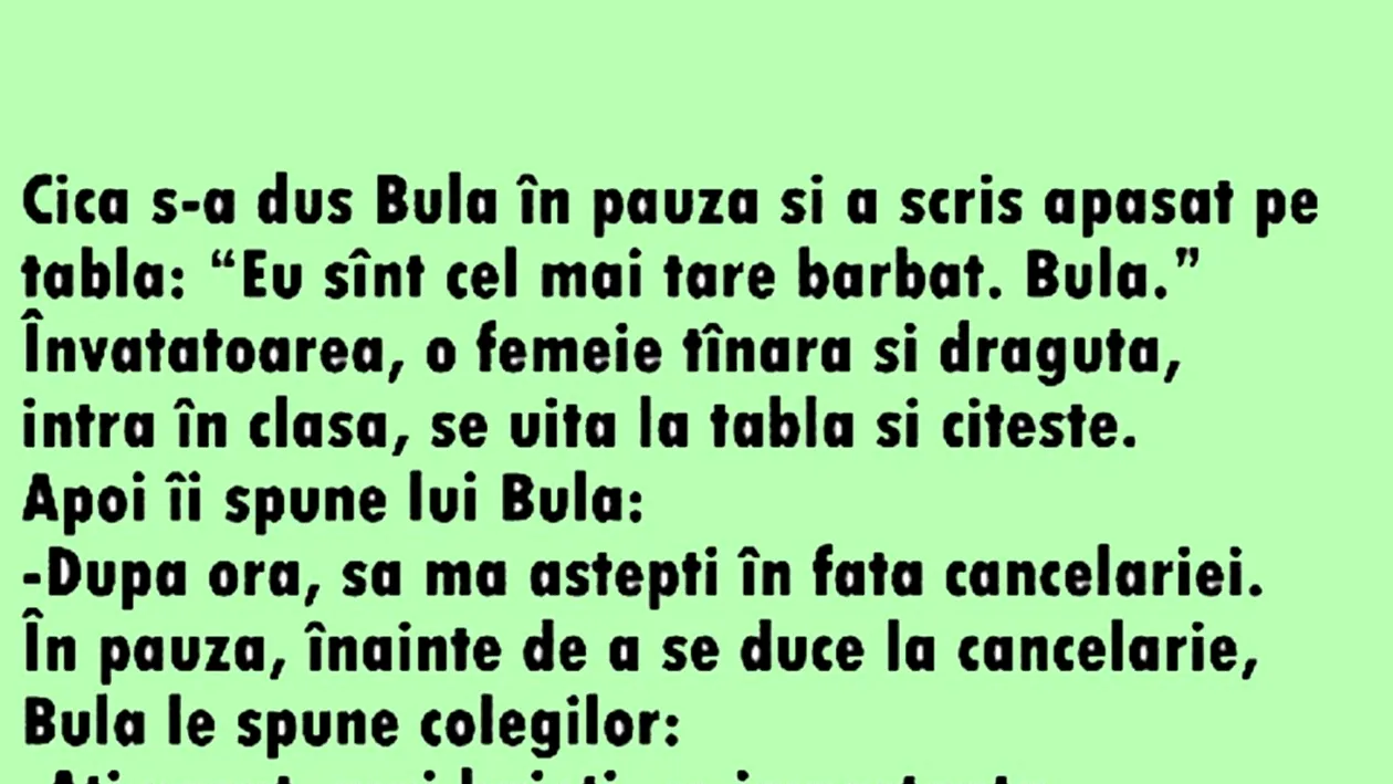 BANC | Eu sunt cel mai tare bărbat. Bulă