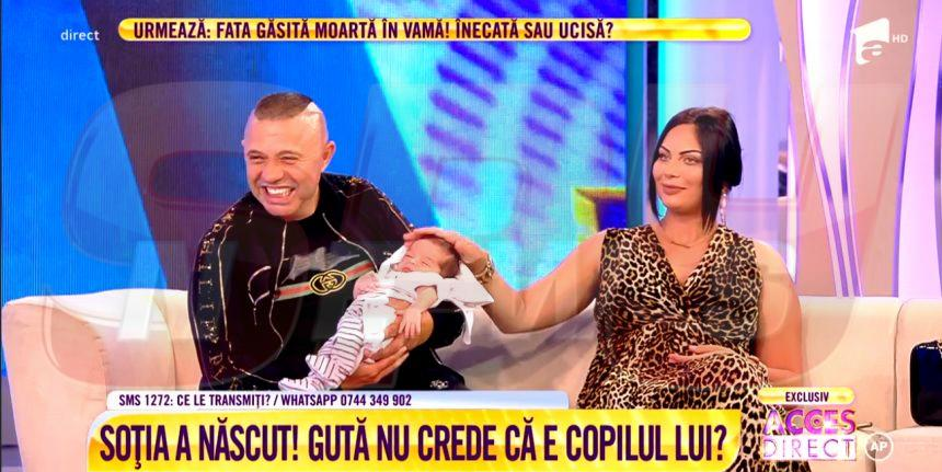 Primele imagini cu Edan, copilul lui Nicolae Guță și al Cristinei