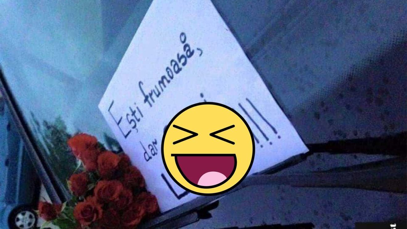 Ce bilețel a primit o șoferiță din România, pe parbrizul mașinii: "Ești frumoasă, dar.."