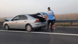 Tamponări în lanț pe Autostrada Soarelui din cauza ceții. FOTO