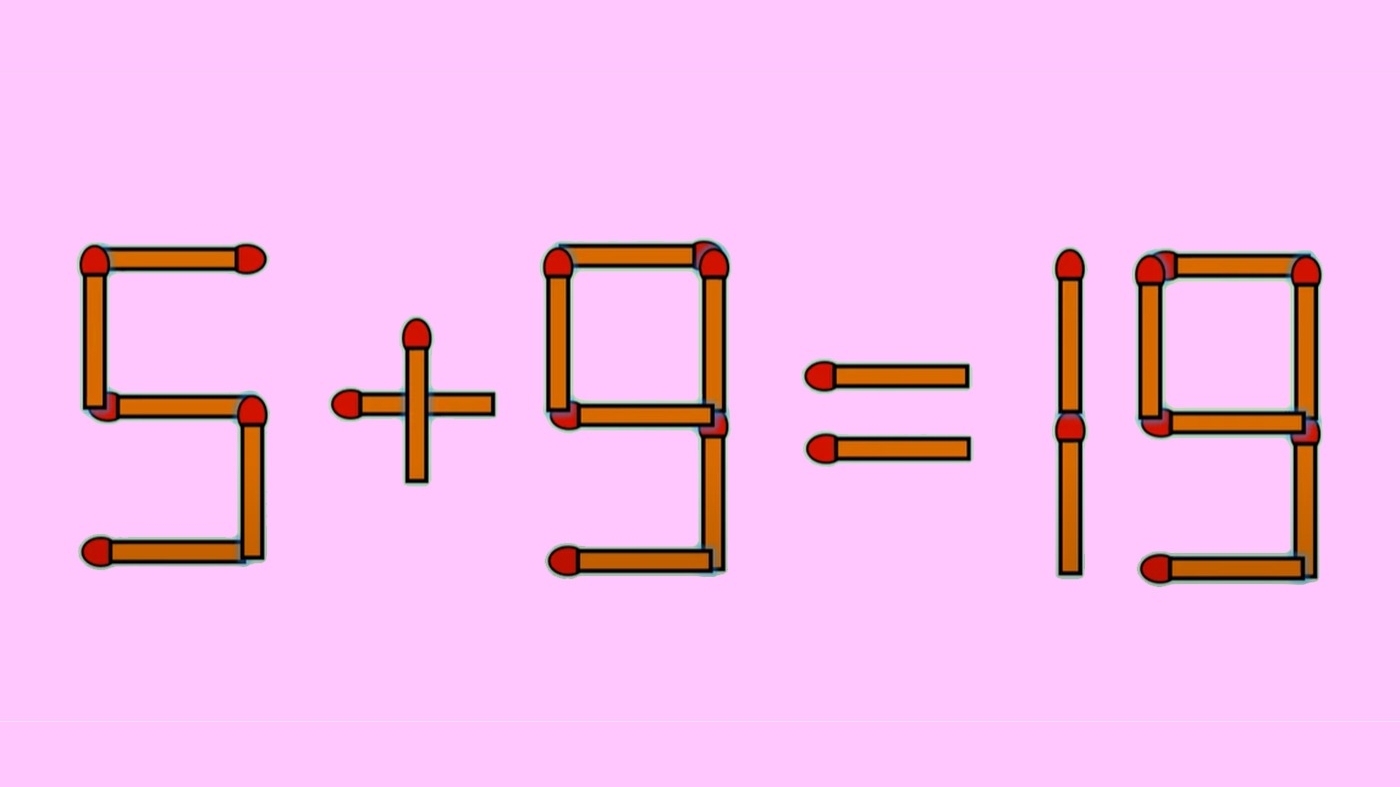 Test IQ exclusiv pentru genii | Corectați 5 + 9 = 19, mutând un singur chibrit