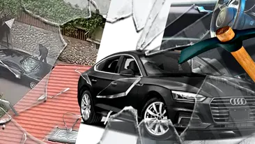 Tatăl unui lăutar din ”brigada” lui Salam a vandalizat un Audi cu un târnăcop!