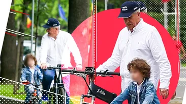 Călin Popescu Tăriceanu & juniorul s-au “întrecut” cu bicicletele pe Kiseleff