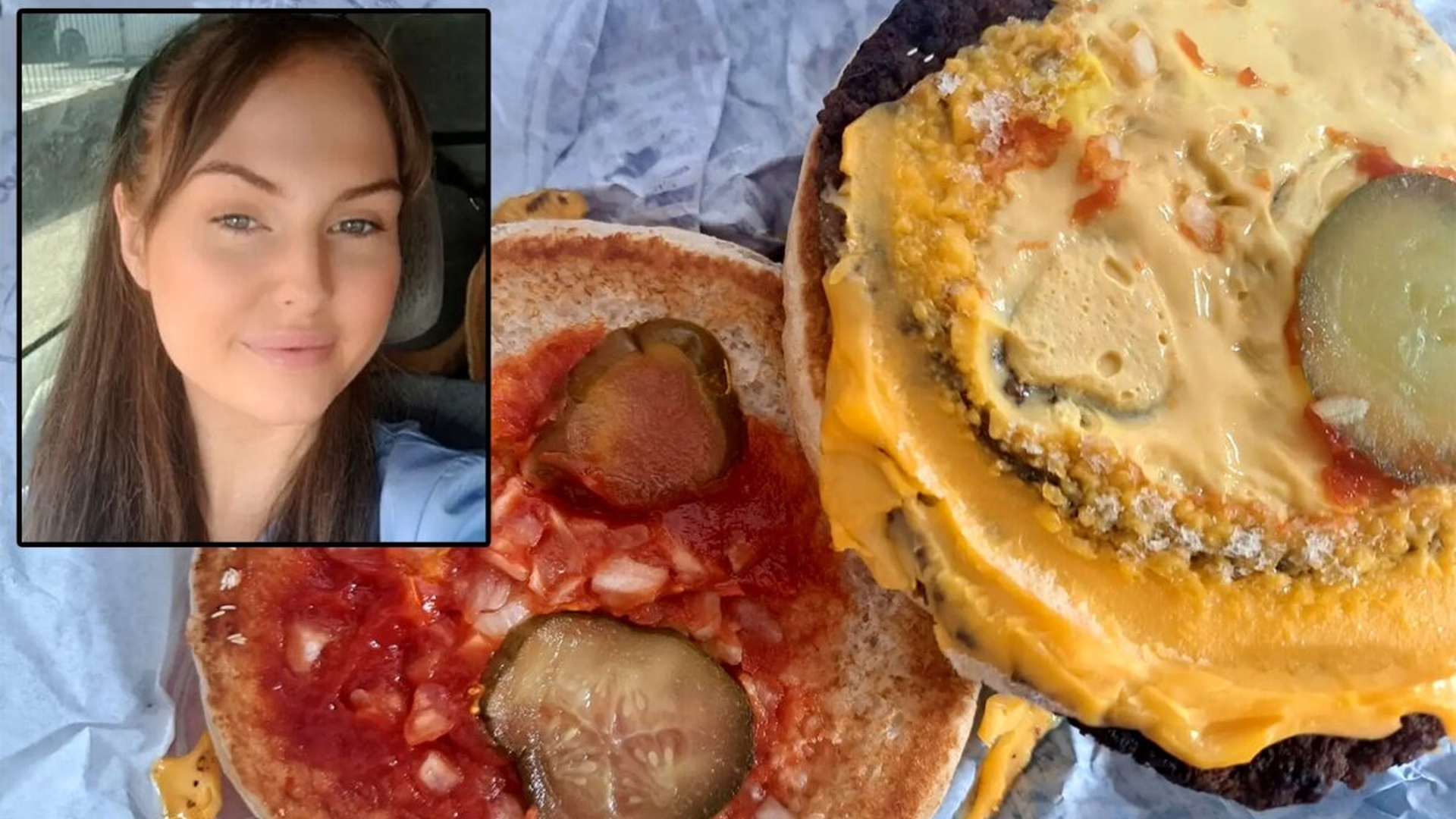 "Mi-e rău!" Ce a găsit o clientă în cheeseburger-ul cumpărat de la McDonald's. Nici la "Sunt celebru, scoate-mă de aici" de la Pro TV nu vezi așa ceva!