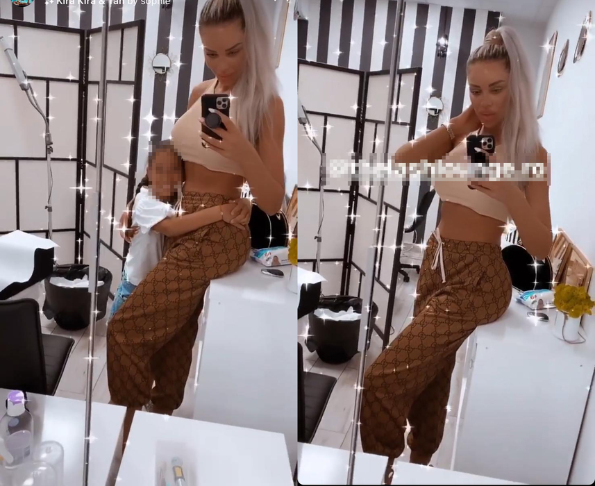 Bianca și fiica lui Bodi, într-un salon din București