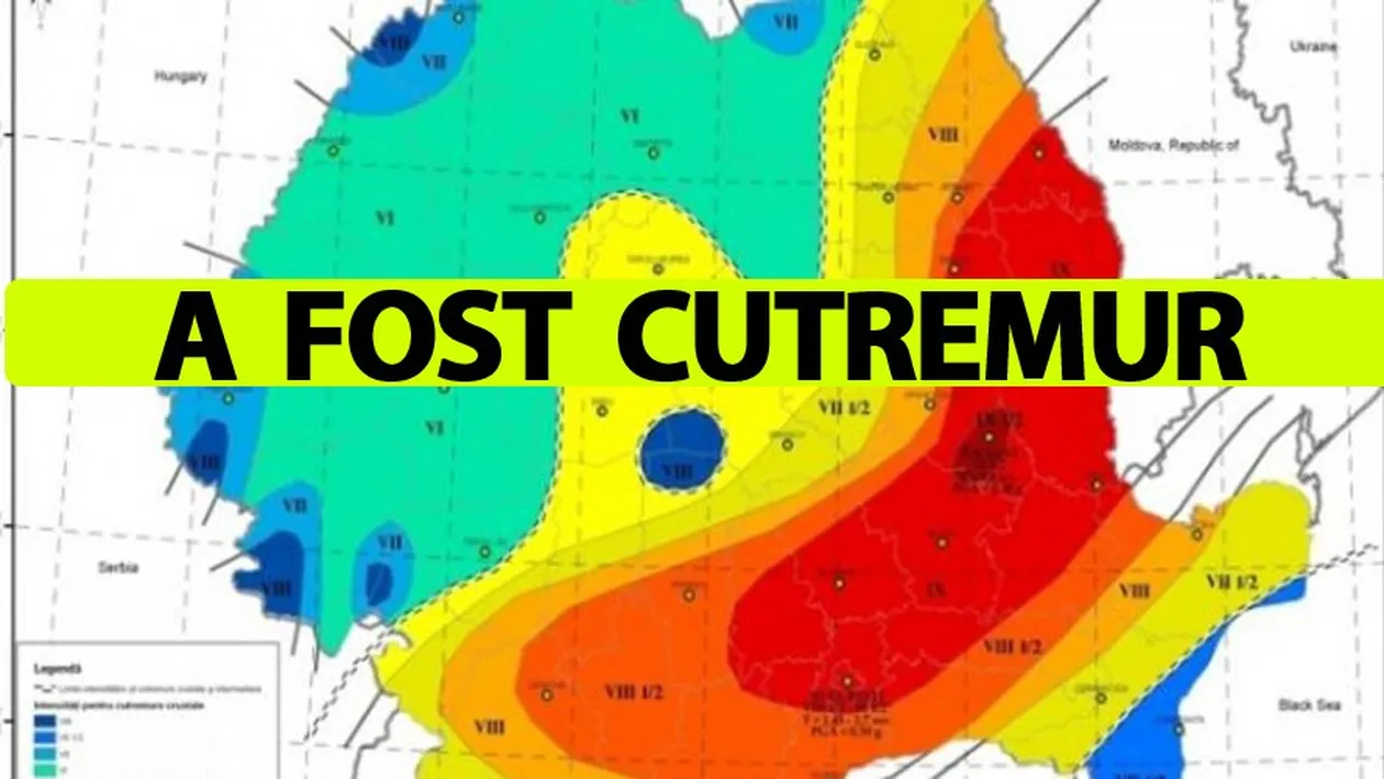 Cutremur mare în România! Seismul a avut loc sâmbătă, la ora 12:12