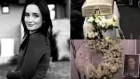 Amalia Semeniuc, tânăra rănită grav în accidentul din Suceava în care au murit mama și sora ei, a fost înmormântată. Imaginile durerii!