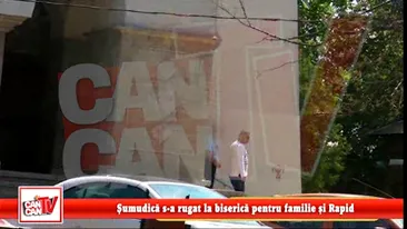 Sumudica este un barbat credincios. S-a rugat la biserica pentru familie si Rapid