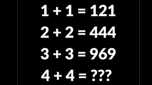 Test IQ exclusiv pentru genii | Dacă 1+1=121, 2+2=444 și 3+3=969, cât este 4+4?