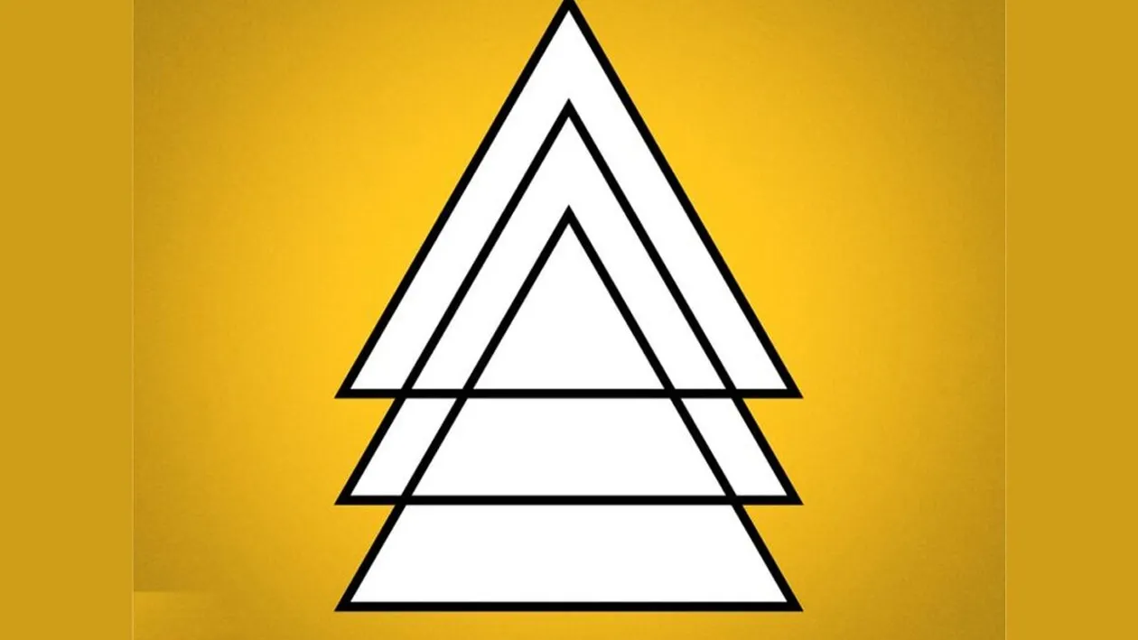 Testul de inteligență la care și geniile greșesc | Câte triunghiuri sunt, de fapt, în această imagine?