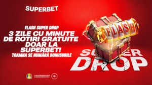 (P) Flash Super Drop! Ai 3 zile cu rotiri gratuite, doar la Superbet