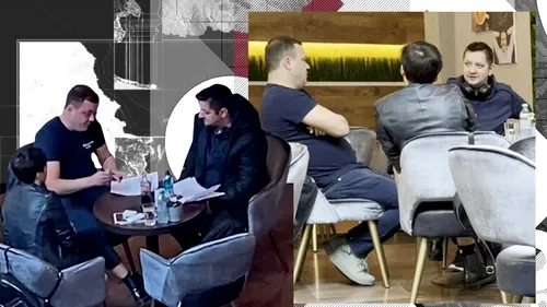 Octavian Strunilă și Leonid Doni, întâlnire la o cafenea din mall. Robi polițistul și Manolo combinatorul, din Las Fierbinți, au bătut palma