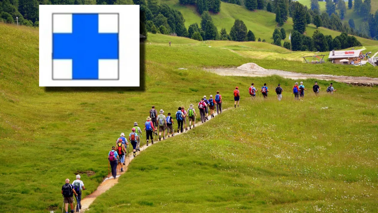 Tu știi ce semnifică acest marcaj în formă de cruce cu brațe egale? Este prezent în multe zone turistice din România