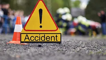Accident în lanţ, pe o şosea din Dâmboviţa. “Am văzut maşina zburând peste mine”