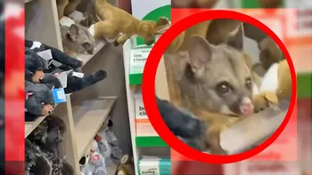 Descoperire neașteptată pe aeroport! Un oposum s-a ascuns printre jucăriile de pluș