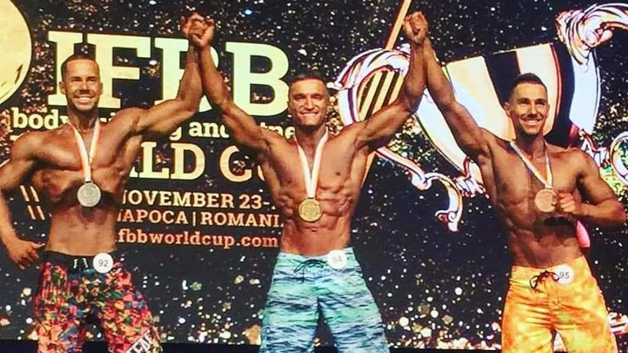 El e adevăratul pompier atomic. Un plutonier din Mehedinți a luat aurul la Cupa Mondială de Culturism şi Fitness