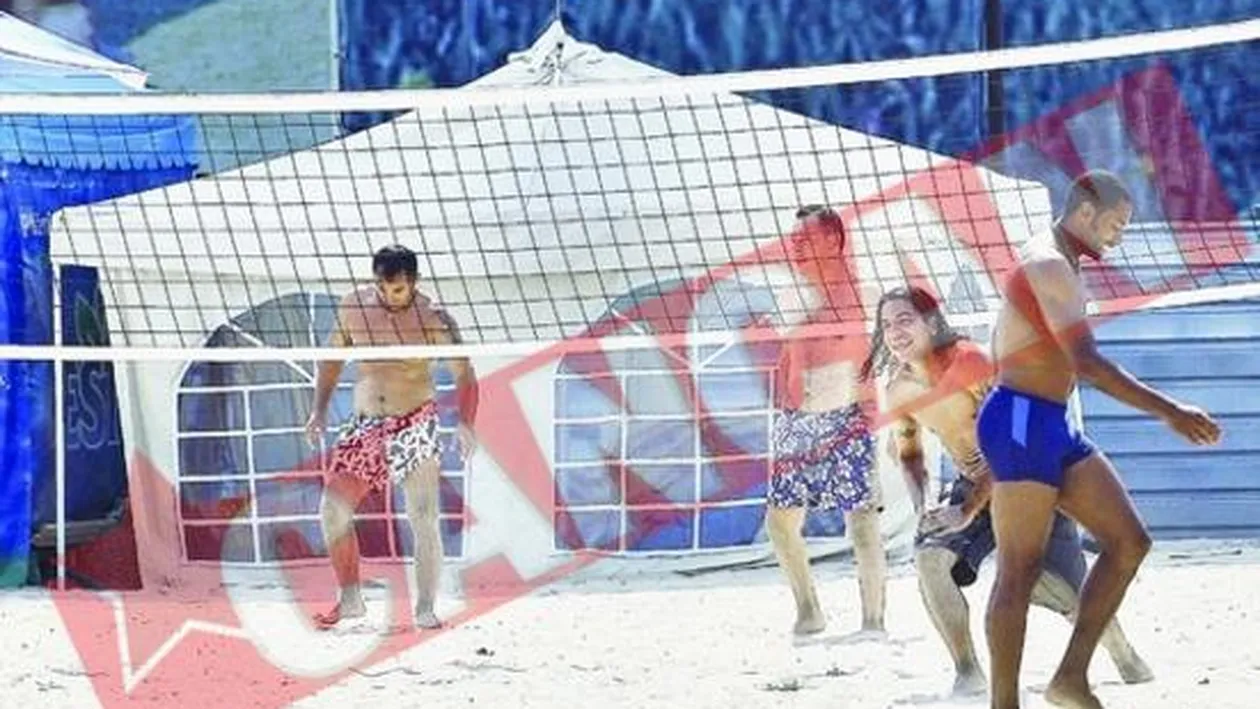Stelistii se rup in figuri la volei pe plaja!