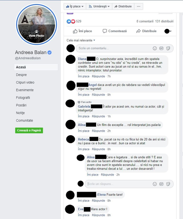 Andreea Bălan, anunţ surprinzător făcut târziu, în noapte: “Îl iubesc”. Cum au reacţionat fanii: “Păcat…”