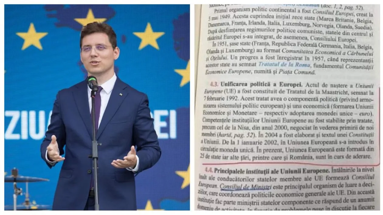 Într-un manual de istorie scrie că România urmează să adereze la Uniunea Europeană. Victor Negrescu a răbufnit: ”Solicit public Ministerului Educației să revizuiască rapid manualele”