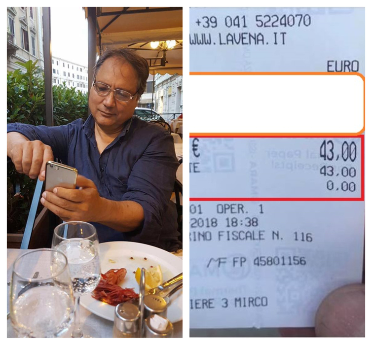 Nota de plată uriașă a unui politician a devenit virală! Ce a consumat de 43 € la o cafenea în Italia