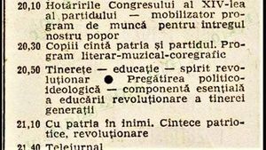 Cum arăta programul TV pe vremea lui Nicolae Ceaușescu. Ce se întâmpla, de fapt, după ora 22:00