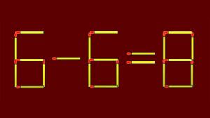 Test de inteligență dificil | Corectați 6-6=8, mutând un singur chibrit!