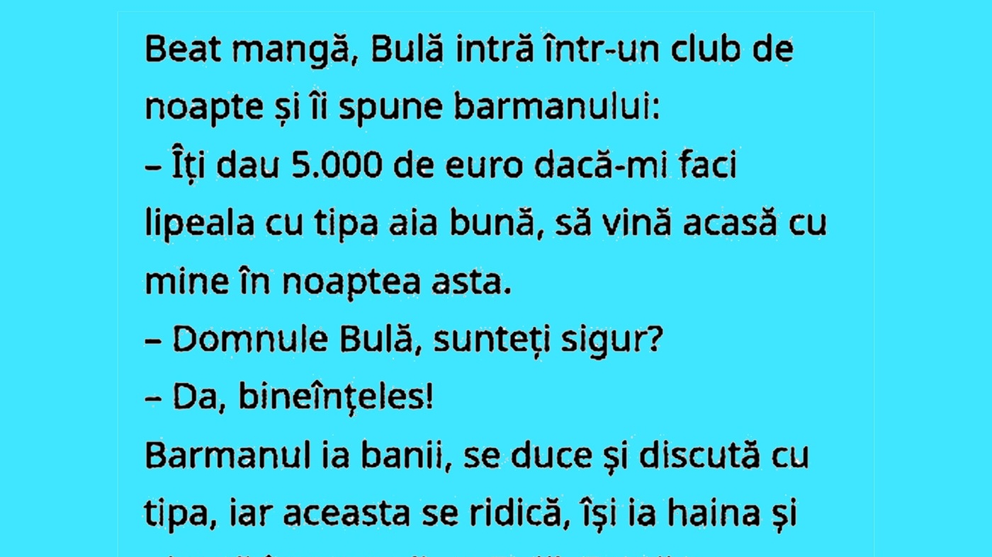 BANC | Beat mangă, Bulă intră într-un club de noapte