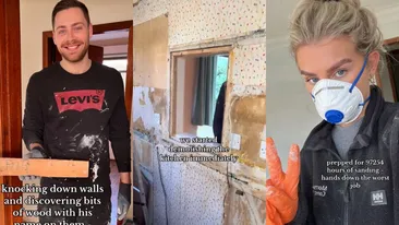 Cuplul din imagine a cumpărat o casă veche de peste 50 de ani. Ce au descoperit tinerii într-un beci secret