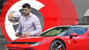 Ginerele lui Becali a apăsat pedala și a uitat de marcajul rutier! Mihai Mincu și-a etalat noua bijuterie pe patru roți și ceasul de 200.000 de euro