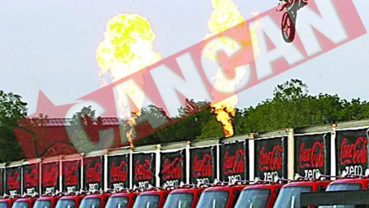 A zburat peste 24 de camioane