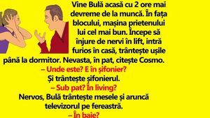 BANC | Vine Bulă acasă cu 2 ore mai devreme de la muncă. În fața blocului, mașina prietenului lui cel mai bun
