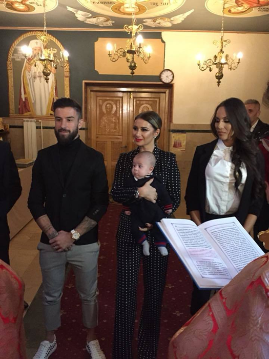 Gabriel Enache şi Lena şi-au botezat fiul. CANCAN.RO a transmis imagini LIVE de la eveniment. Laurenţiu Reghecampf şi Anamaria Prodan, naşii micuţului Edan