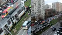 Scene de groază în Capitală. O fetiță de 12 ani a fost călcată de tramvai. A fost transportată de urgență la spital