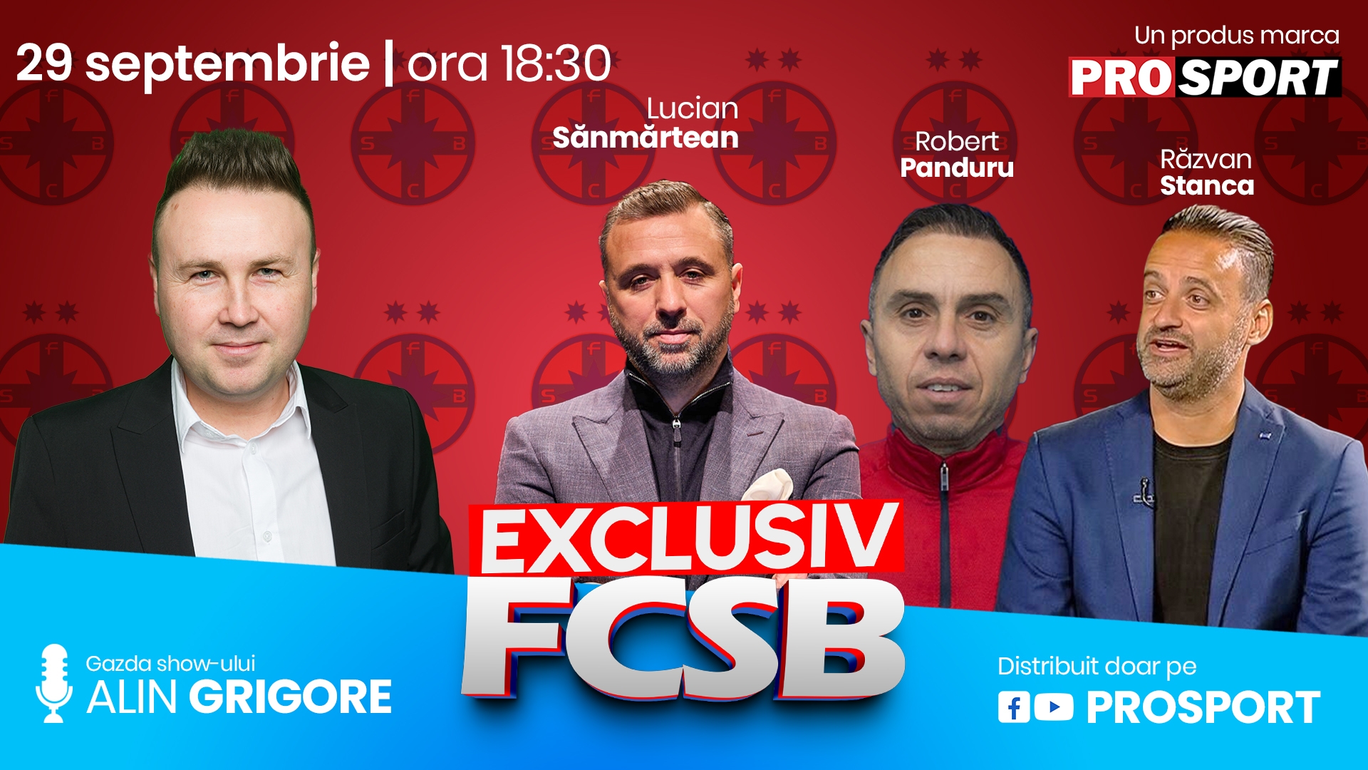 EXCLUSIV FCSB, azi de la 18:30. Lucian Sănmărtean și Răzvan Stanca analizează la sânge campioana României: ce trebuie să facă Gigi Becali pentru un nou titlu