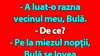 Bancul de miercuri | „A luat-o razna vecinul meu, Bulă”