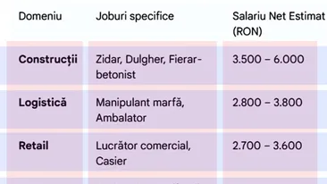 Ce job-uri poți avea în România fără 12 clase terminate. Ce salarii primești pentru ele, în 2026