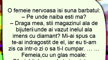 Bancul sfârșitului de săptămână | O femeie nervoasă își sună bărbatul