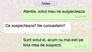 BANCUL ZILEI | "Atenție, soțul meu ne suspectează!"