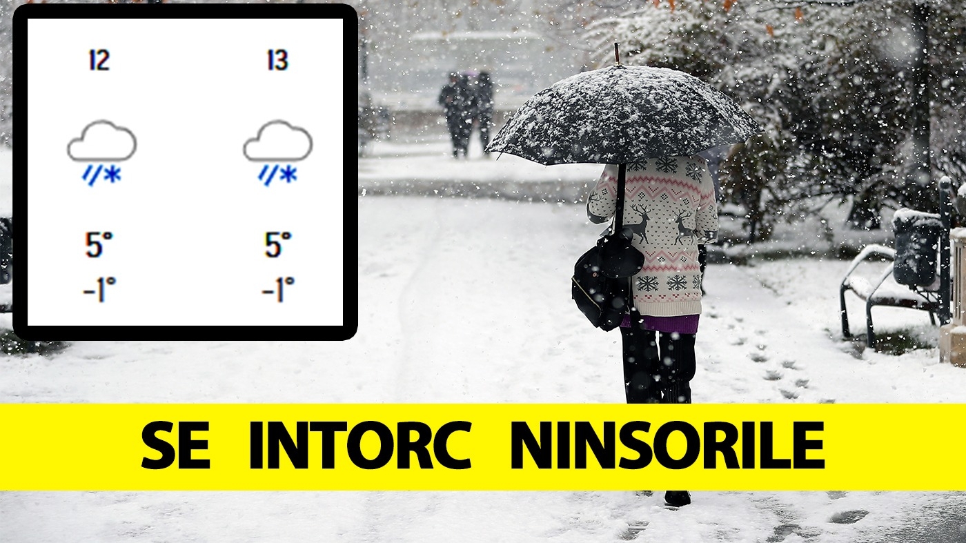 E oficial, se întoarce iarna în România. Orașele în care ninge săptămâna viitoare, potrivit meteorologilor Accuweather