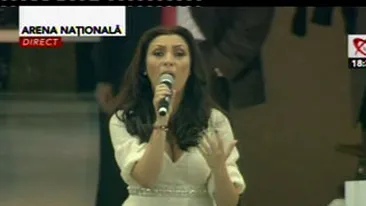 Andra a intonat Imnul National la mitingul USL in fata a 60 de mii de oameni!