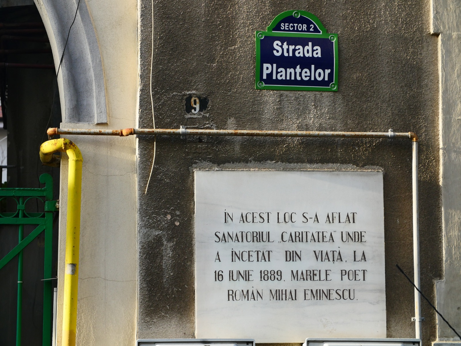Strada Plantelor nr. 9, locul unde a murit Mihai Eminescu