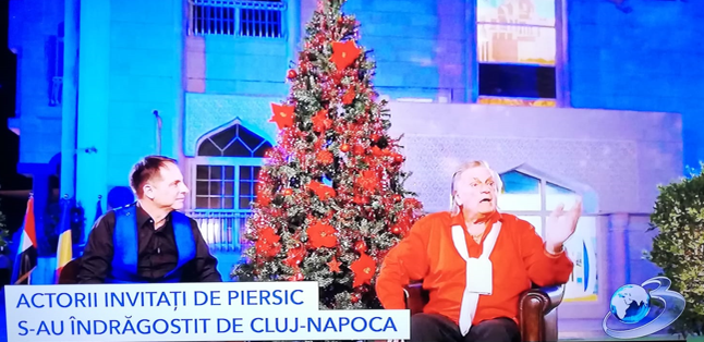 Captură din emisunea de Crăciun cu Dan Negru și Florin Piersic (Foto: Captură Antena 3)