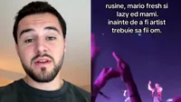 Cum se apără Mario Fresh, după ce un băiat a leșinat la concertul lui și nu s-a oprit: „Noi suntem într-o transă”