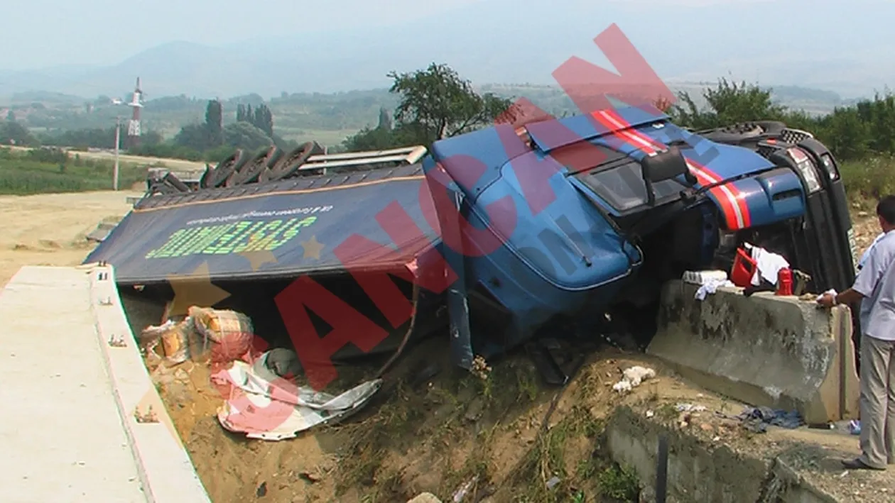 TIR facut praf pe European 70