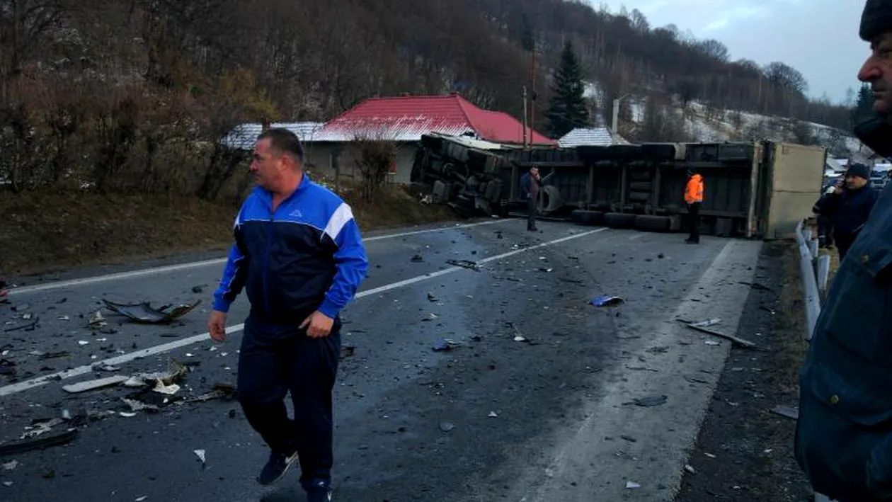 Grav accident rutier! Doi morți și doi răniți după impactul dintre o mașină și un TIR, pe Autostrada A1 Sebeș-Orăștie