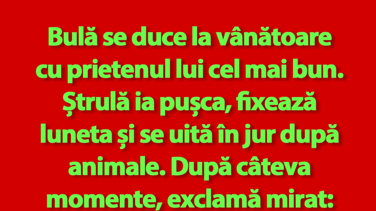BANC | Bulă și Ștrulă se duc la vânătoare