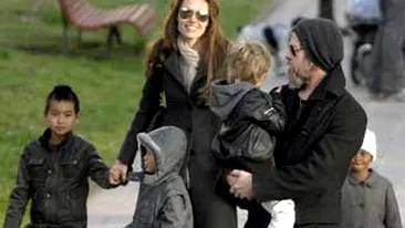 Angelina Jolie si Brad Pitt si-au scos copiii in parc!