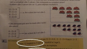 Încă un manual cu probleme grave! Copiii din clasa I învață că 12 este mai mare decât 16